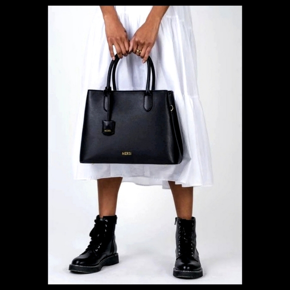 NWT VEGAN WAREHOUSE 100% VEGAN LEATHER SATCHEL - Picture 5 of 5